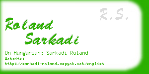 roland sarkadi business card